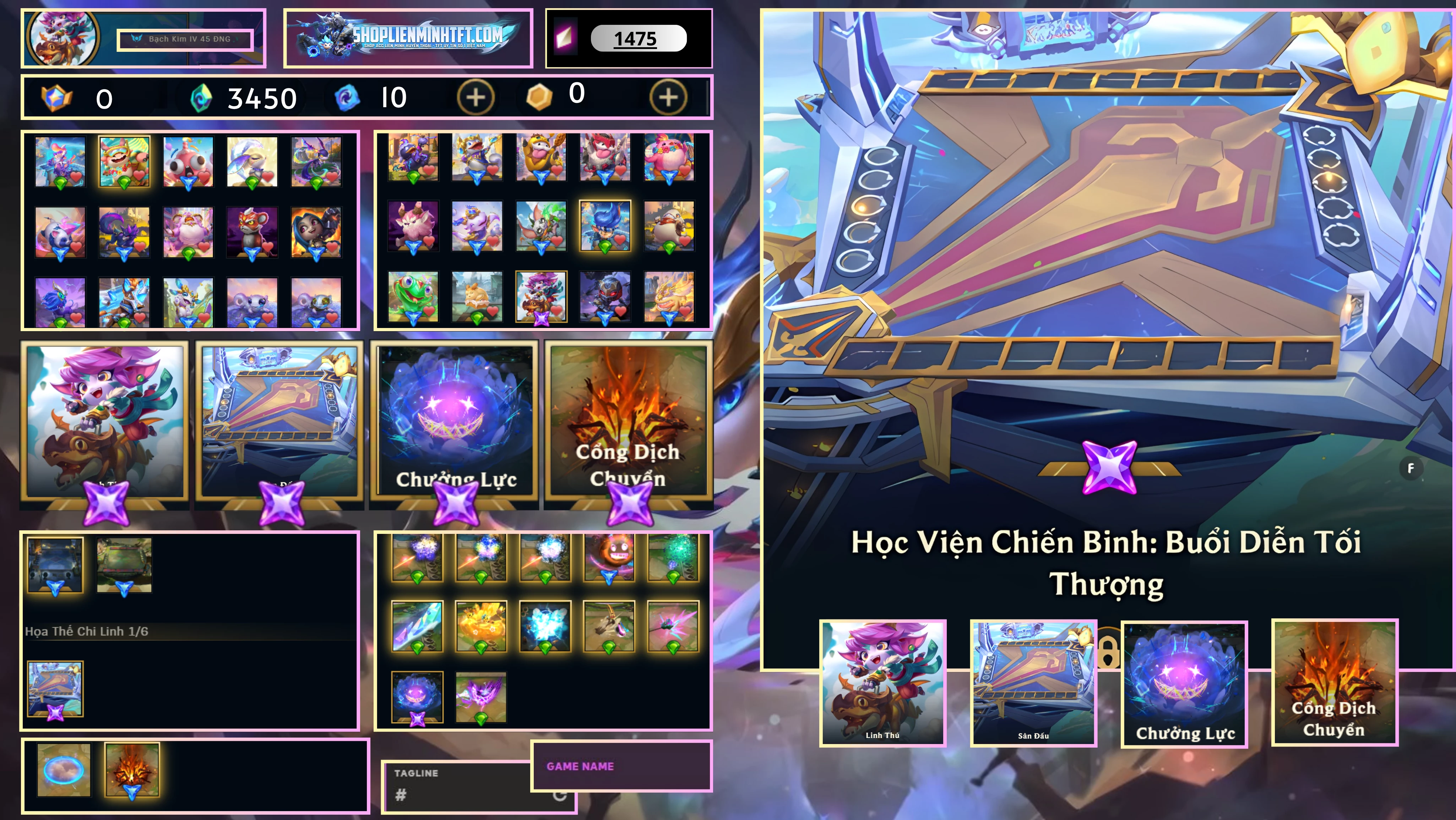 Tristana tím - sàn hvcb - chưởng cổng